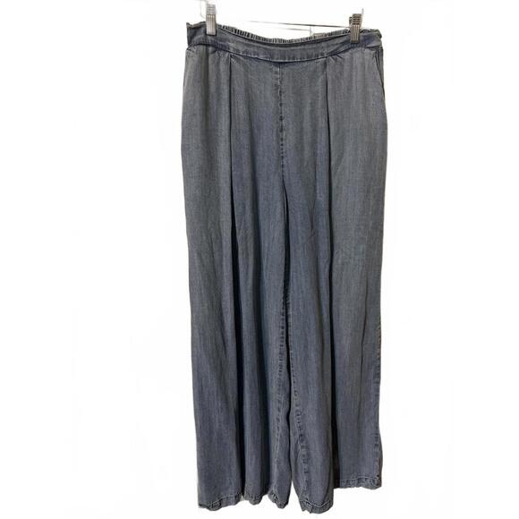 Bohme L Women's Wide Leg Denim Pants wide leg boho - Picture 2 of 5